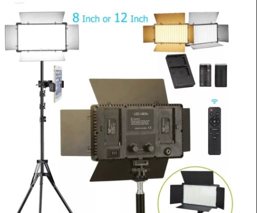 Panel Led y Tripode Luz Calida y Blanca B600